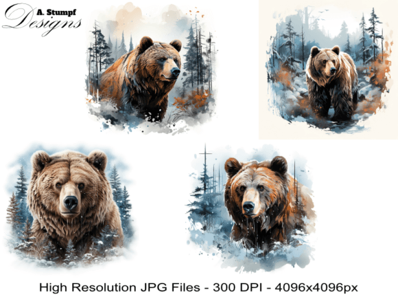 Download Bear in Winter Illustration - Premium Resources
