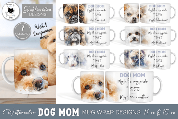 Download Dog Mom Mug Wraps Vol.1 | Dog Mug Design - Design Collection