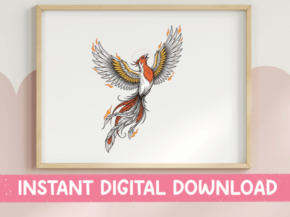 Download Rising Phoenix Bird Tattoo Design - Design Collection