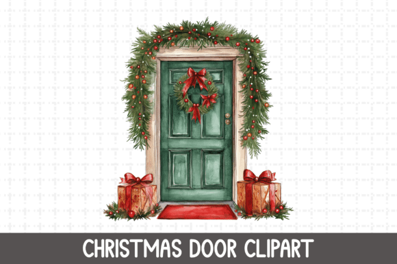 Download Christmas Door Clipart Design PNG - Design Collection