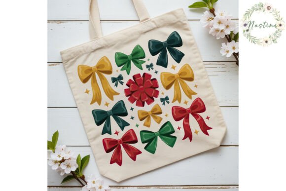 Download Glossy Festive Bows Sublimation Design - Design Collection