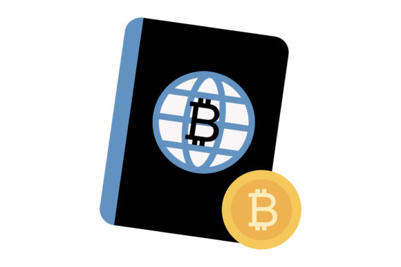 Download Bitcoin Icon Black Passport Design Art - Design Collection