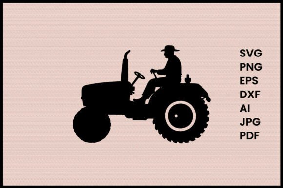 Download Farmer Driving Tractor Illustration - Farm Collection