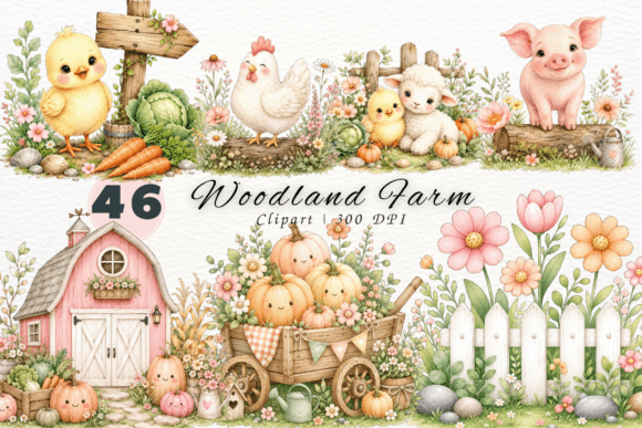 Download Farm Clipart, Woodland Farm Animals - Farm Collection