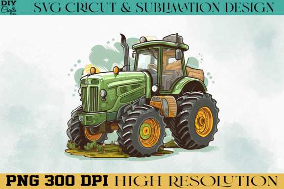 Download Farm Tractor PNG Sublimation Design - Design Collection