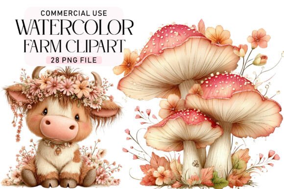 Download Watercolor Farm Clipart Bundle - Farm Collection