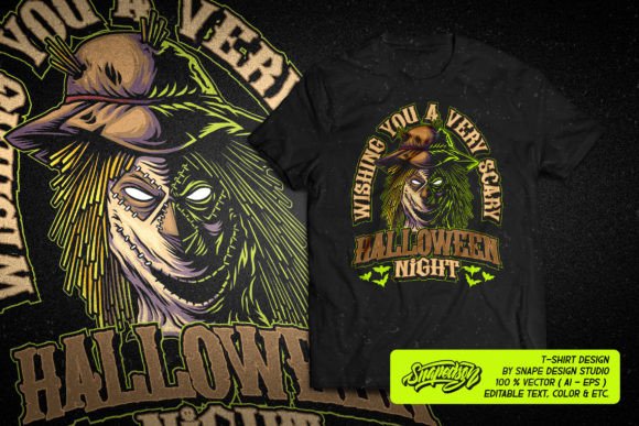 Download Halloween - Scarecrow T-Shirt Design - Design Collection