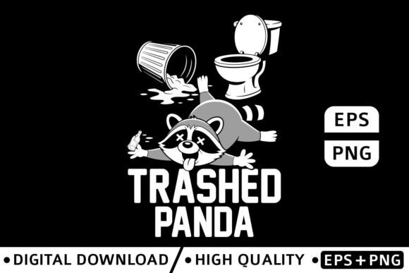 Download Trashed Panda Funny Drunk Racoon T-Shirt - Panda Collection