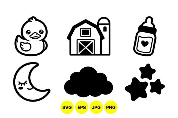 Download Cute Baby Farm Clipart Icons - Farm Collection