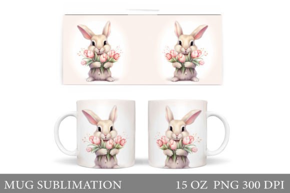 Download Cute Bunny Mug. Bunny Spring Mug Design - Design Collection