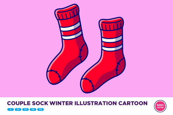 Download Couple Sock Winter Illustration Cartoon - Premium Resources