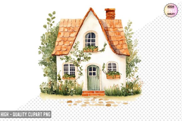 Download Watercolor House Clipart Design – PNG - Design Collection