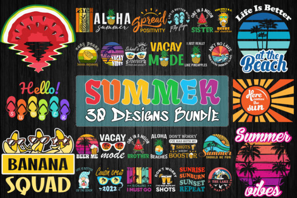 Download Summer Bundle SVG 30 Designs - Design Collection