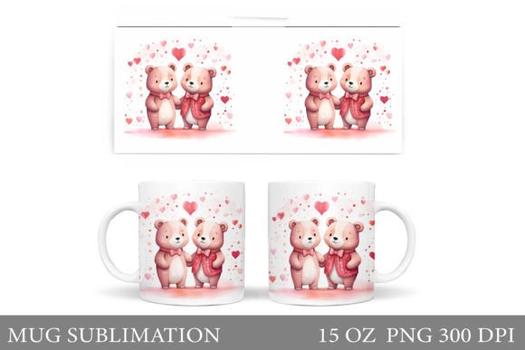 Download Cute Bears Mug. Valentine Mug Design - Design Collection