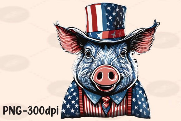 Download Pig Farmer Farm USA Flag Patriotic PNG - Farm Collection