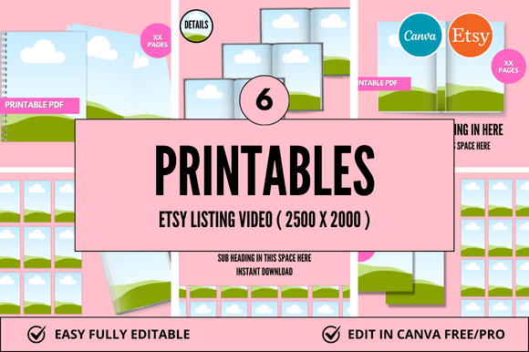 Download Printables Etsy Video Canva Mockup - Print Collection