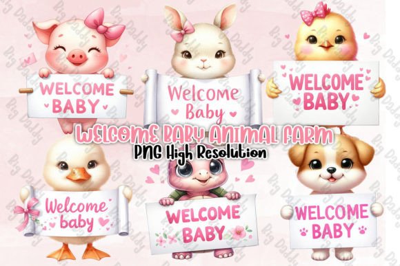 Download Welcome Baby Animal Farm Clipart PNG - Farm Collection