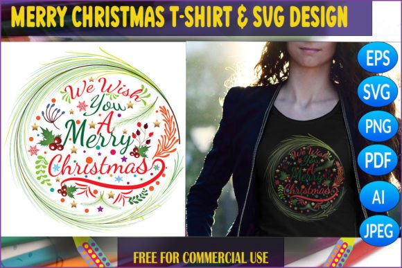 Download MERRY CHRISTMAS T-SHIRT &amp; SVG DESIGN - Design Collection