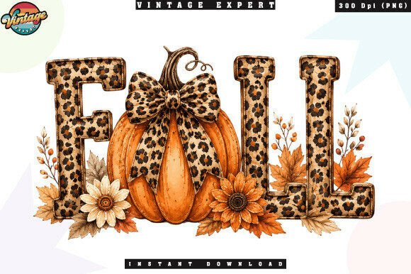 Download Cute Autumn Leopard Print Fall PNG - Print Collection