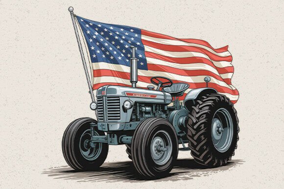 Download Patriotic Farm Tractor PNG - Farm Collection