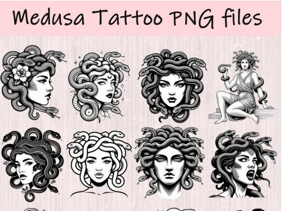 Download Medusa Tattoo Design Bundle Gothic Art - Design Collection