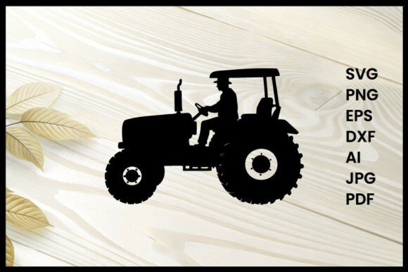 Download Farmer Driving Tractor Illustration - Farm Collection