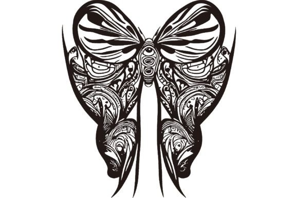 Download Butterfly Line Art Tattoo Design - Design Collection