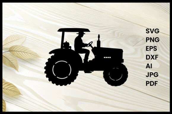 Download Farmer Driving Tractor Illustration - Farm Collection